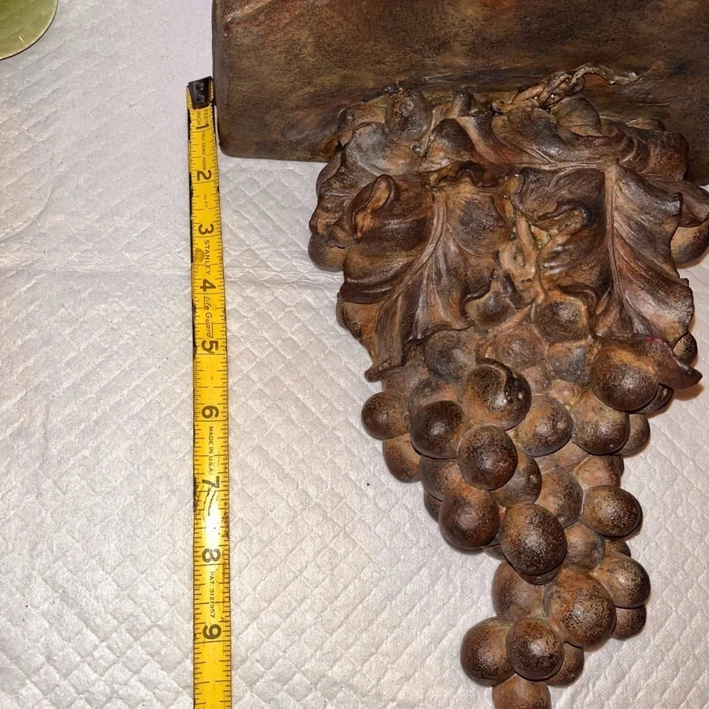 Gold gilt Mediterranean vine grape Wall shelf ,sconce , corbel composite 10 3/4